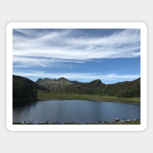 lake district langdale pikes blea tarn Sticker